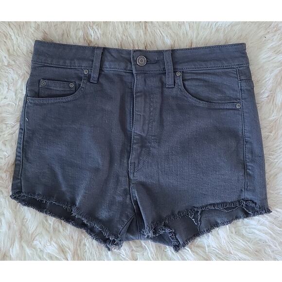 Talula Women Shorts Size 28 Cut Off High Rise Gray‎ Wash Jean Denim Western Boho - Picture 13 of 16